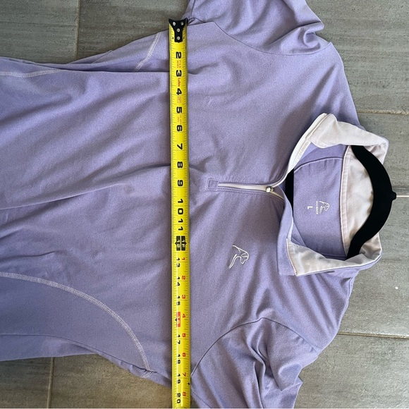 Rhoback Lavender Quarter-Zip Performance Top - Picture 6 of 7